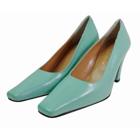 Ivan Troy Hand Crafted In Italy Shoes - IVAN TROY Women's Aqua  Italian Leather Pump Shoes